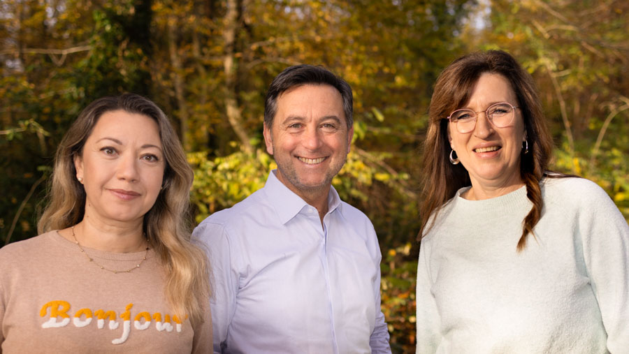 Bild zeigt das Teambild von Helene Kaiser-Verone, Andreas Remo Verone und Olga Armenat